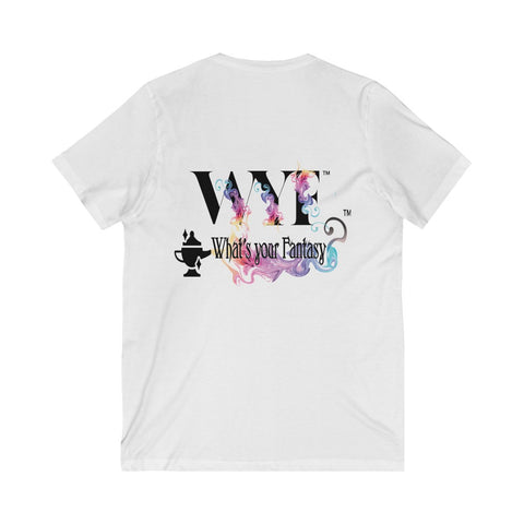 Image of Unisex Jersey Short Sleeve V-Neck Custom Art Tee