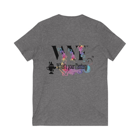 Image of Unisex Jersey Short Sleeve V-Neck Custom Art Tee