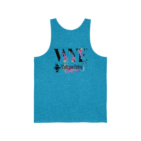 Image of Unisex (male/female) Custom Art Jersey Tank - Super soft- black letters