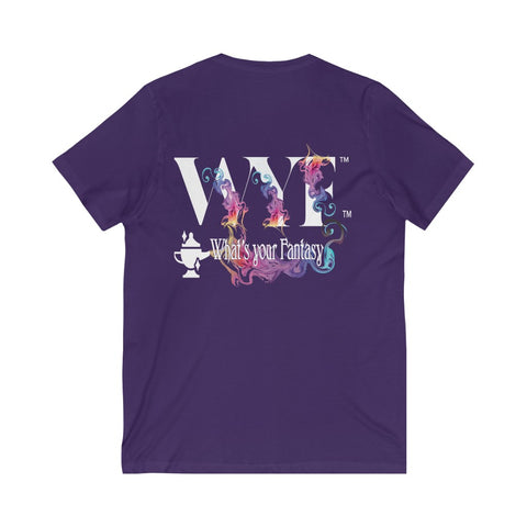 Image of Unisex(men&women) Jersey Short Sleeve V-Neck Custom Art Tee