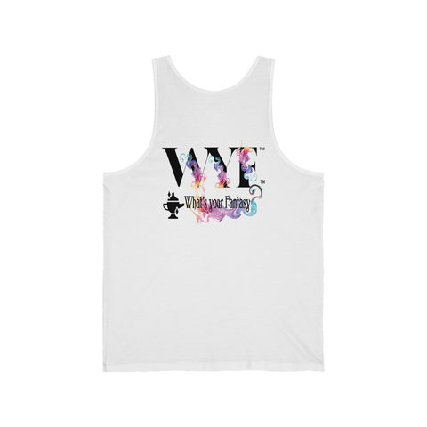 Image of Unisex (male/female) Custom Art Jersey Tank - Super soft- black letters