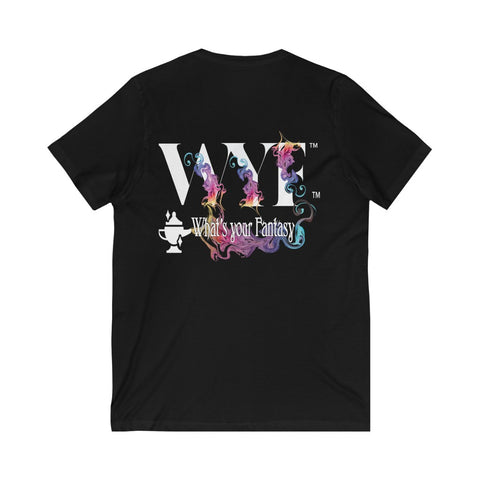 Image of Unisex(men&women) Jersey Short Sleeve V-Neck Custom Art Tee