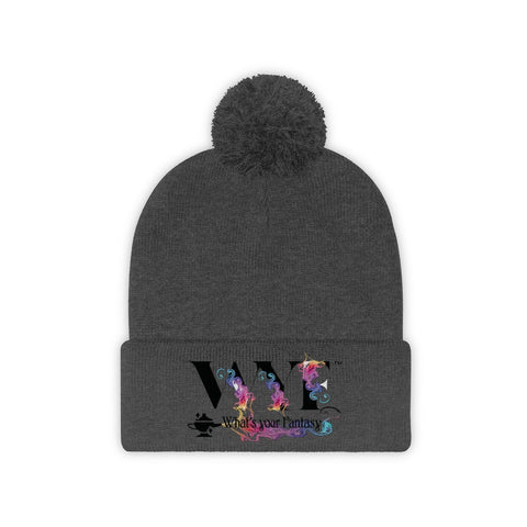 Image of Pom Pom Beanie - beautifully Embroidered