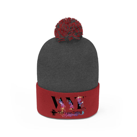 Image of Pom Pom Beanie - beautifully Embroidered