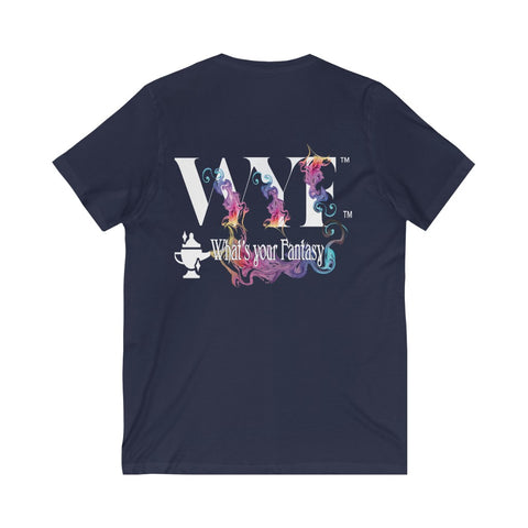 Image of Unisex(men&women) Jersey Short Sleeve V-Neck Custom Art Tee