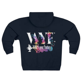 Unisex Premium Full Zip Hoodie - white letters