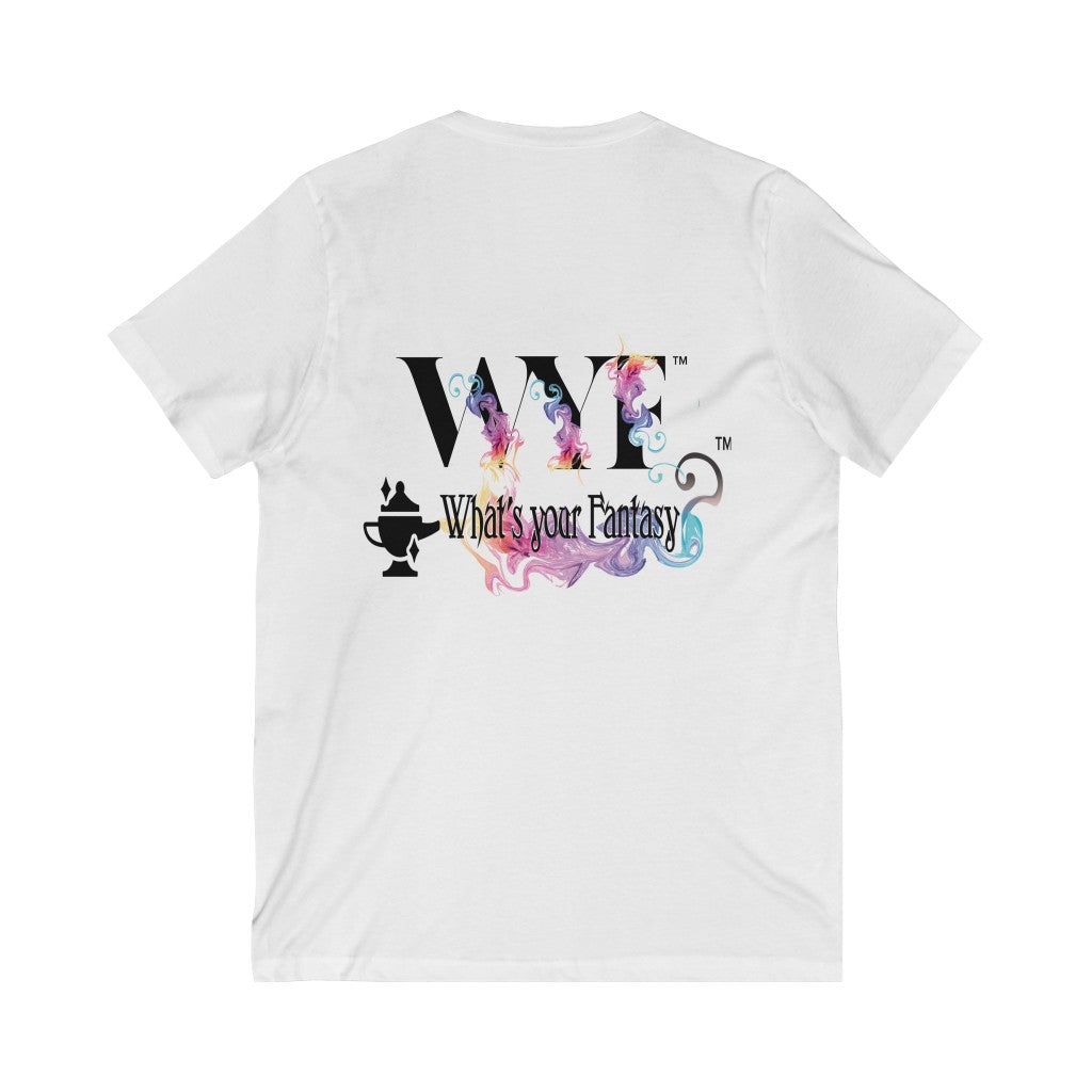 Unisex Jersey Short Sleeve V-Neck Custom Art Tee