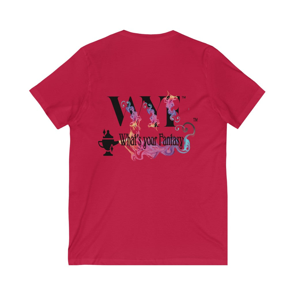 Unisex Jersey Short Sleeve V-Neck Custom Art Tee