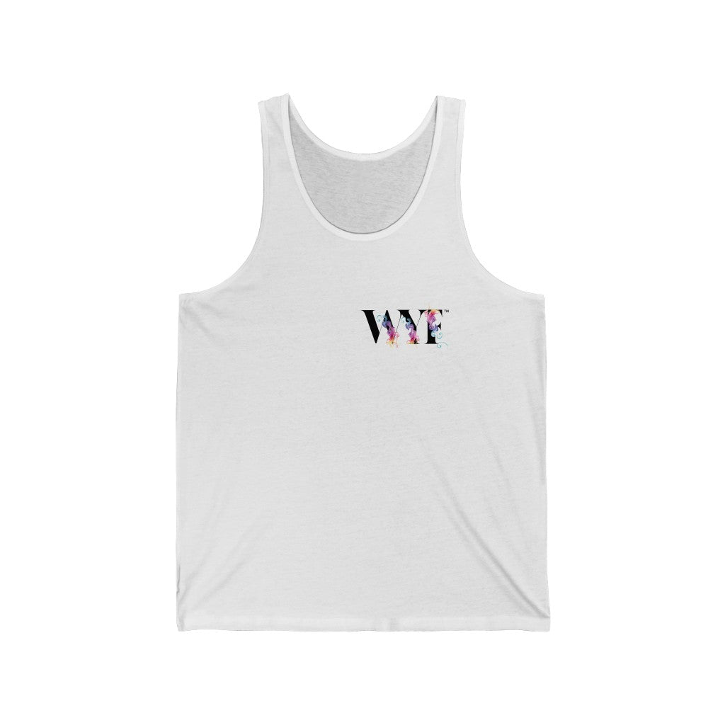 Unisex (male/female) Custom Art Jersey Tank - Super soft- black letters